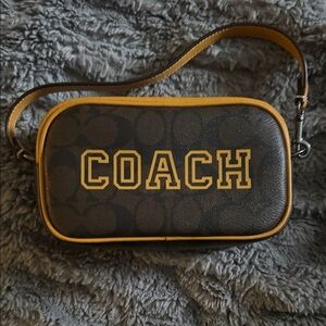 Coach Black and Gold Logo Mini Bag